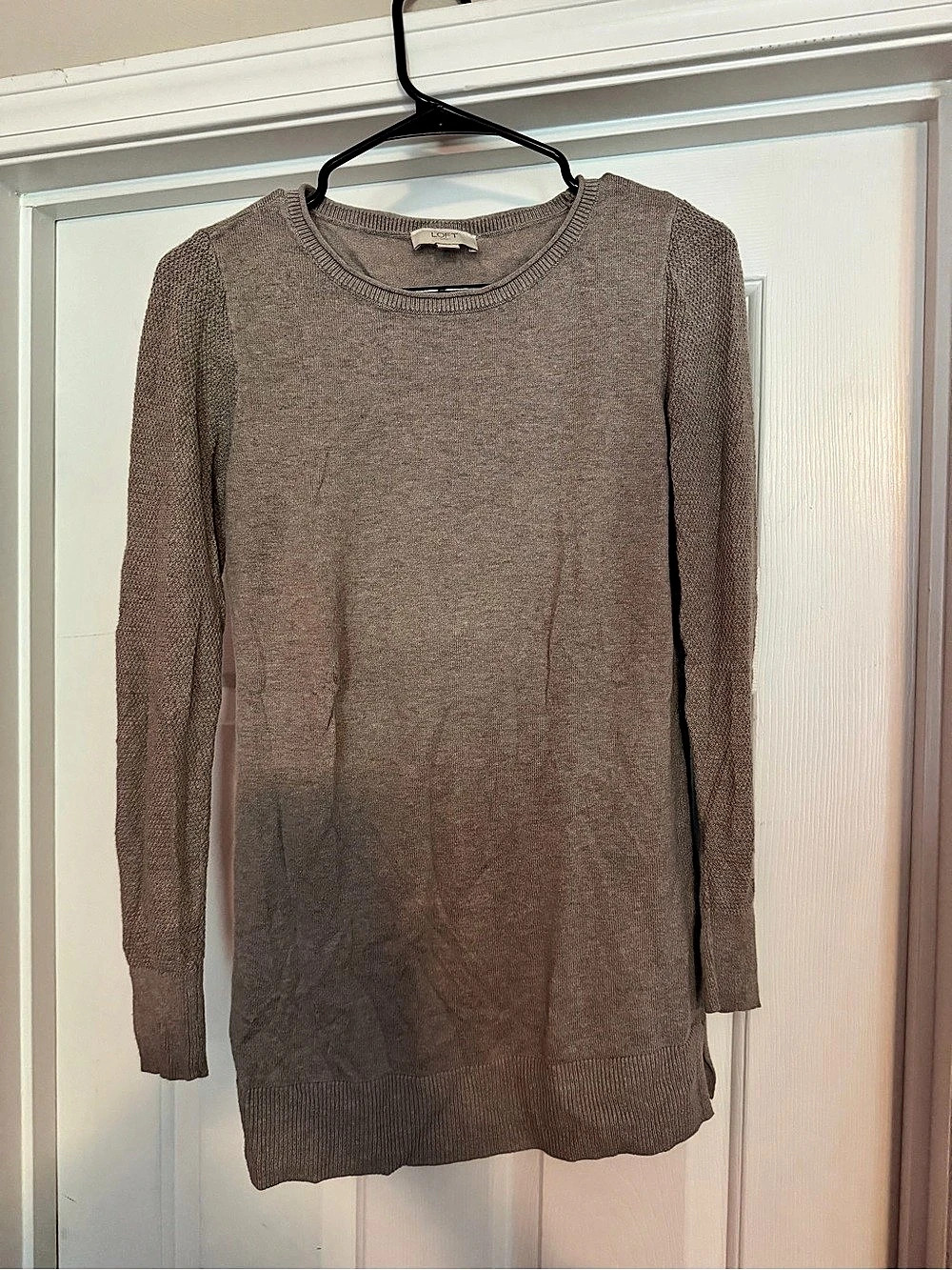 LOFT Crew Neck Sweater in Brown Size XS Like New